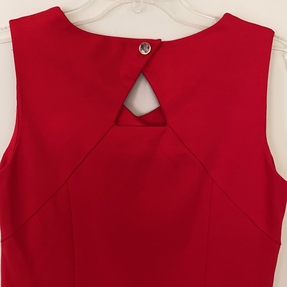 TALBOTS Red Sleeveless Fitted Dress 4 - Picture 5 of 16